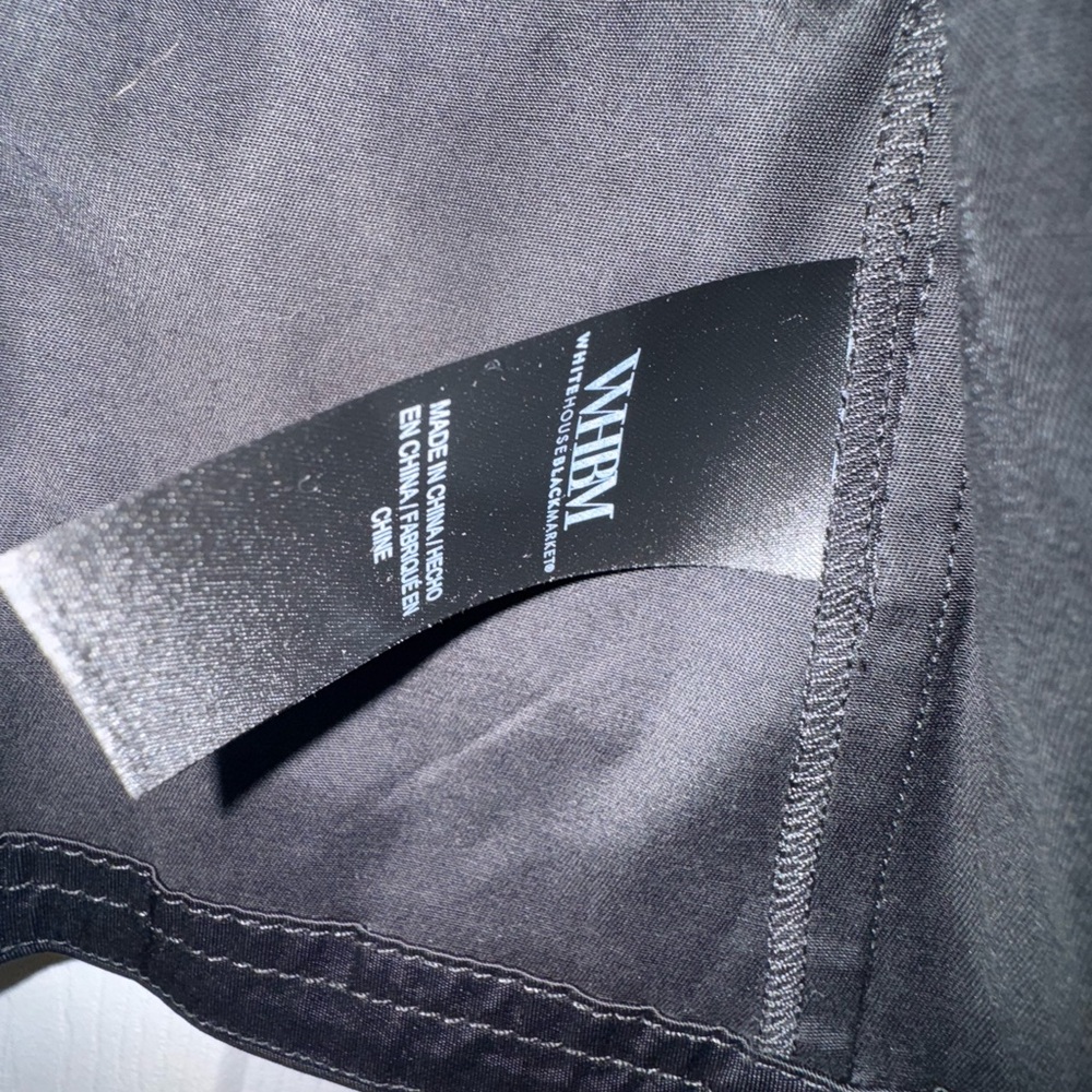 White House Black Market Satin Black Jacket - Picture 6 of 7